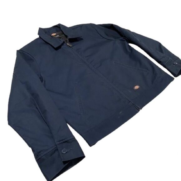 DICKIES MEN'S INSULATED NAVY BlUE EISENHOWER WORK JACKET SIZE LARGE - Picture 7 of 8